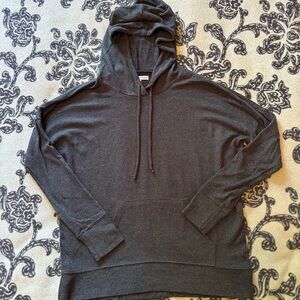 American Eagle Outfitters Dark Gray Hoodie Sweater